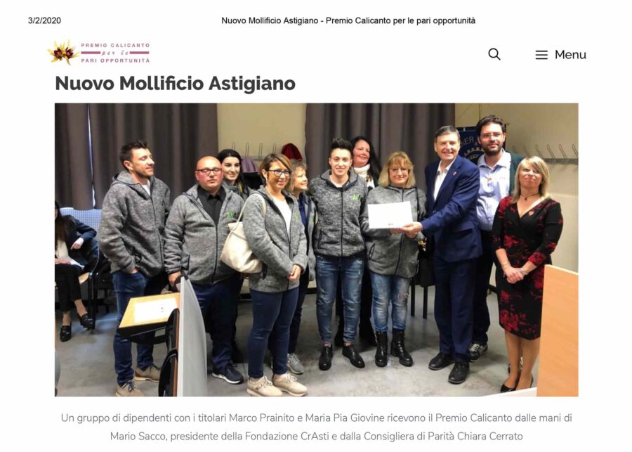 Mollificio Astigiano-Premio Calicanto-Asti-Aziende Piemontesi